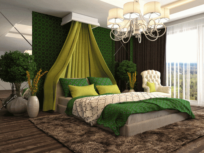 Bedroom decor ideas green